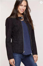 Load image into Gallery viewer, Hailey Goatskin Suede Moto Jacket