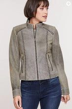 Load image into Gallery viewer, Tabitha Distressed Lambskin Leather Jacket