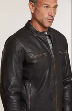 Load image into Gallery viewer, Retro Motocross Goatskin Leather Jacket