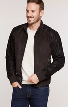 Load image into Gallery viewer, Ethan Lambskin Suede Bomber Jacket