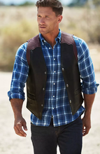 Load image into Gallery viewer, Garrison Bison Leather Vest with Concealed Carry Pockets