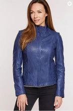 Load image into Gallery viewer, Azura Washed Lambskin Leather Jacket