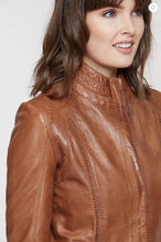 Load image into Gallery viewer, Azura Washed Lambskin Leather Jacket
