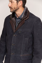 Load image into Gallery viewer, Carlsbad Calfskin Leather Blazer with Merino Shearling Collar
