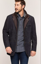 Load image into Gallery viewer, Carlsbad Calfskin Leather Blazer with Merino Shearling Collar