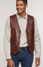 Load image into Gallery viewer, Kyle Distressed Lambskin Leather Vest