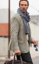 Load image into Gallery viewer, Canyon 2-Button Distressed Lambskin Leather Blazer