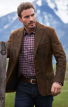 Load image into Gallery viewer, Canyon 2-Button Distressed Lambskin Leather Blazer