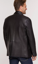 Load image into Gallery viewer, Steven Lambskin Leather Blazer Jacket