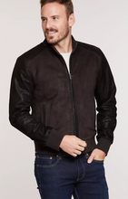 Load image into Gallery viewer, Ethan Lambskin Suede Bomber Jacket