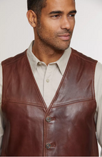 Load image into Gallery viewer, Kyle Distressed Lambskin Leather Vest