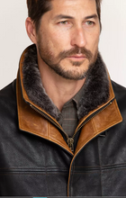 Load image into Gallery viewer, Trekker Goatskin Leather Vest with Merino Shearling Collar