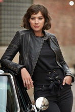 Load image into Gallery viewer, Chelsea Lambskin Leather Moto Jacket