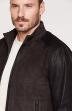 Load image into Gallery viewer, Ethan Lambskin Suede Bomber Jacket