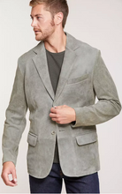 Load image into Gallery viewer, Canyon 2-Button Distressed Lambskin Leather Blazer