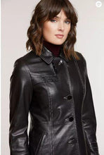 Load image into Gallery viewer, Mia Italian Lambskin Leather Coat