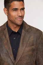 Load image into Gallery viewer, Carlisle Italian Lambskin Leather Blazer